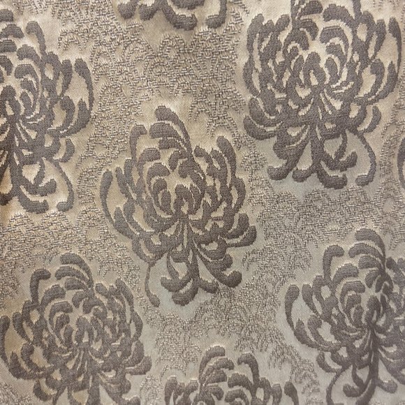 Vintage Harold's Keyhole Cheongsam Chrysanthemum Damask Shift Dress - Picture 9 of 11